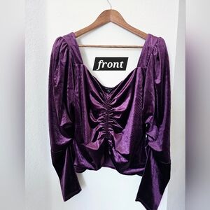 Express XL Velvet Holiday Blouse
